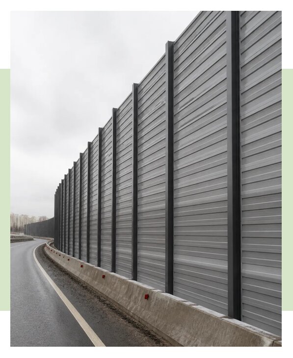 Металлические шумозащитные экраны в Димитровграде по цене от 8758 р. | ЗаборЭксеперт-Дмт